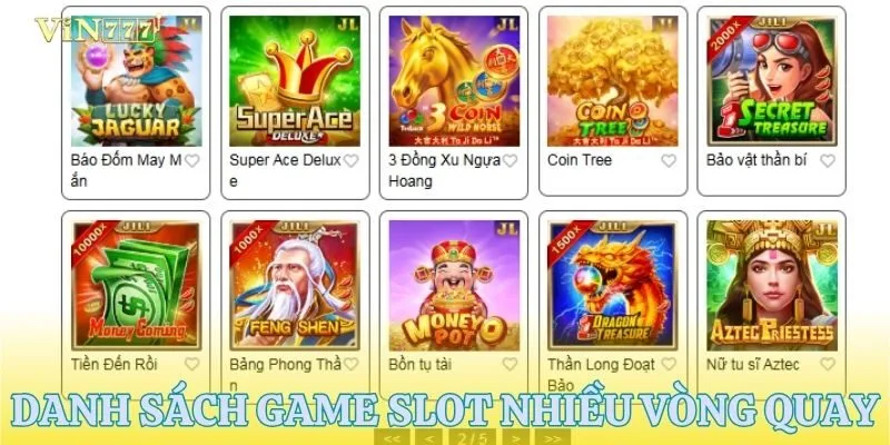 Các tựa game slot nhiều vòng quay dễ chơi