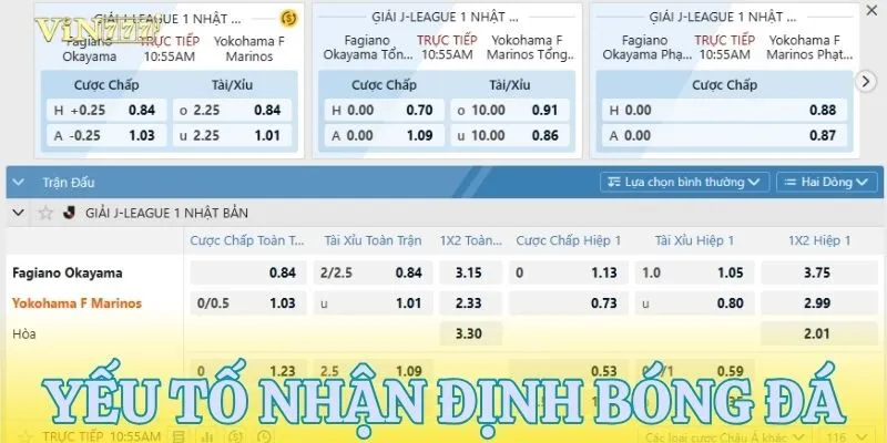 Yếu tố then chốt trong quá trình nhận định trận đấu